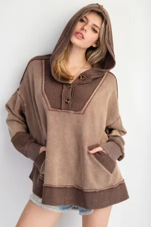 Jolee Thermal Hoodie - Brown