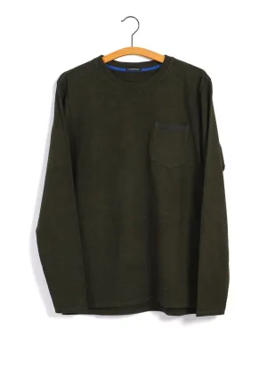 JONES | Long Sleeve Crew Neck Pocket T | Seaweed