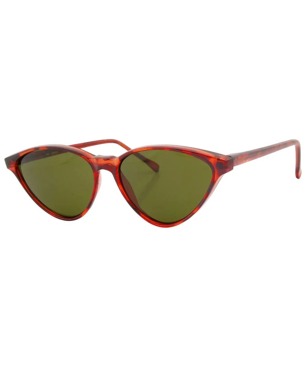 JONES Tortoise/Green Cat-Eye Sunglasses