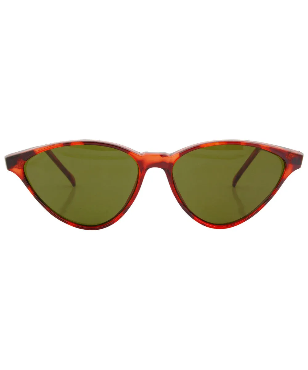 JONES Tortoise/Green Cat-Eye Sunglasses