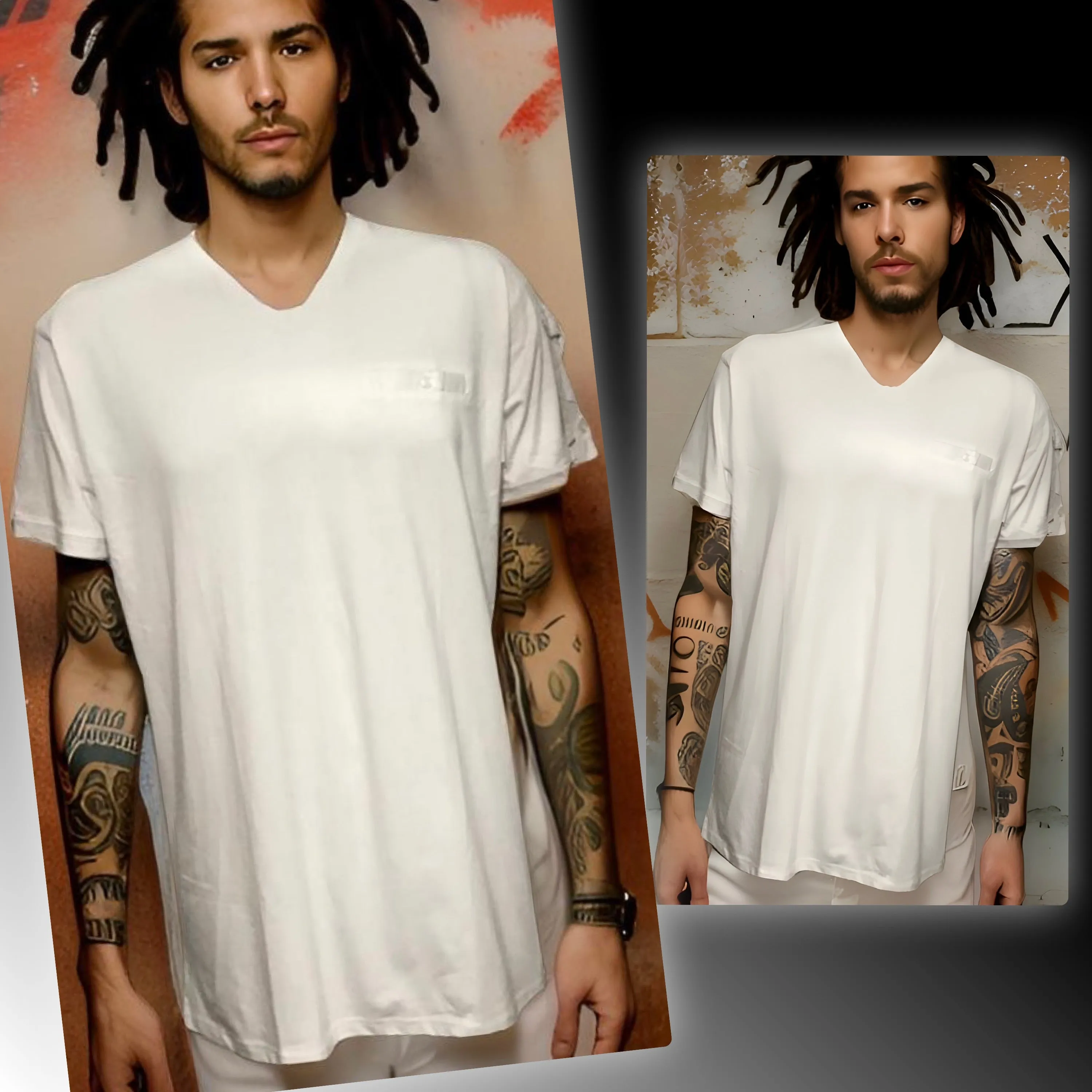 ^JORDAN CRAIG^ V-NECK SHORT SLEEVE POCKET T-SHIRT