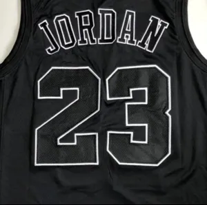 Jordan Stitched Black MVP Jersey Dense Embroidery Men's  Jersey