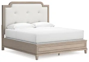 Jorlaina King Upholstered Panel Bed