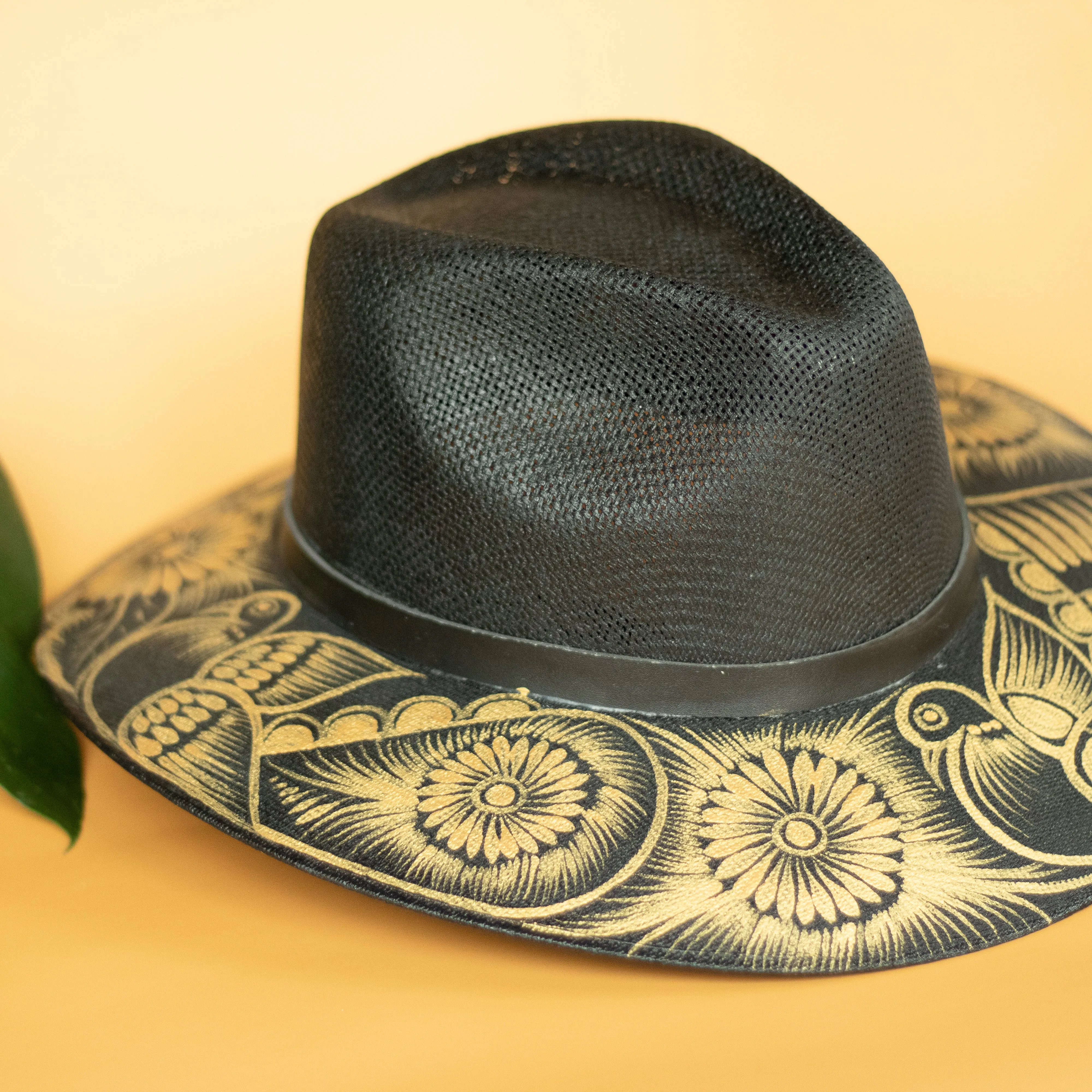 Josefina Artisanal Hat - Hand Painted in Mexico