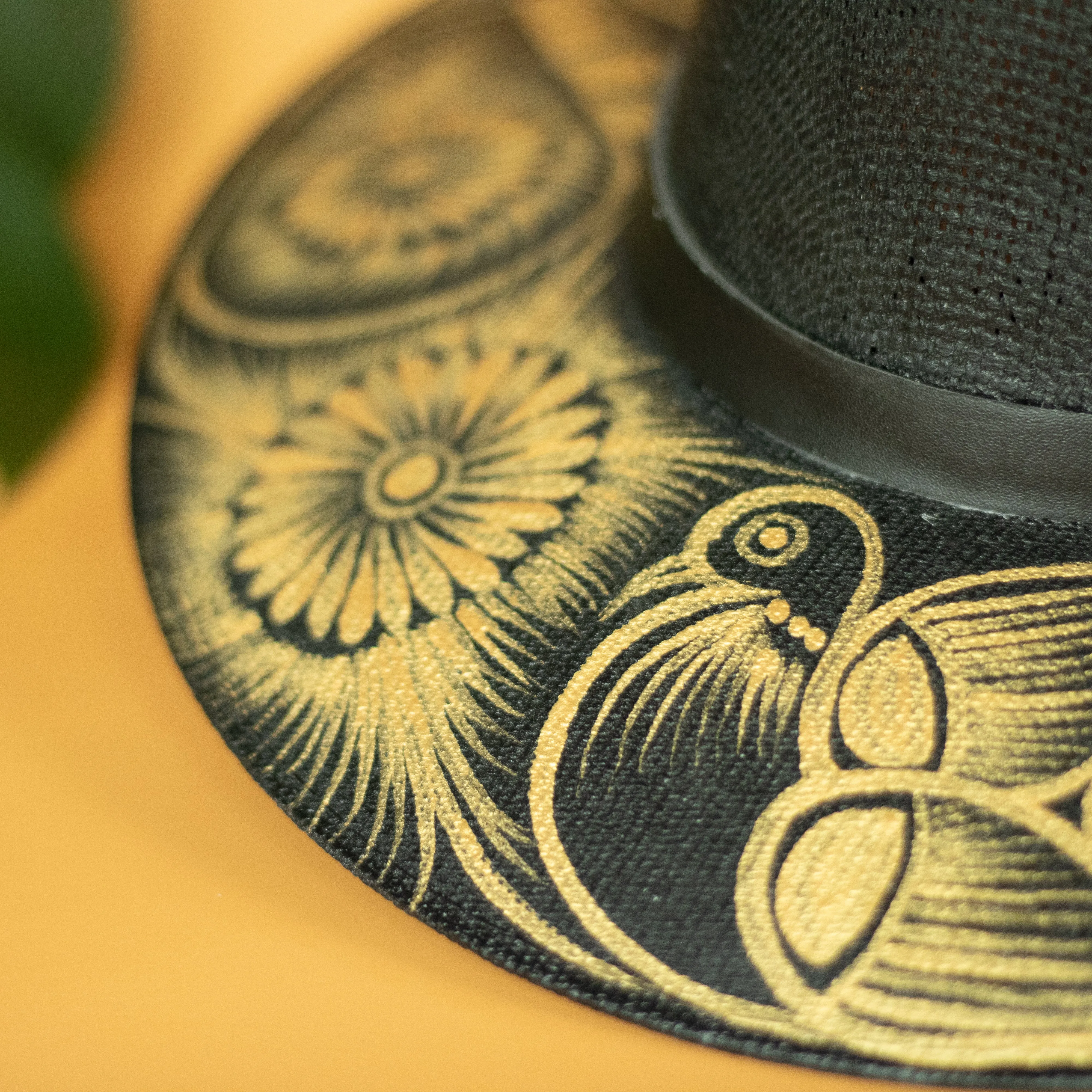 Josefina Artisanal Hat - Hand Painted in Mexico