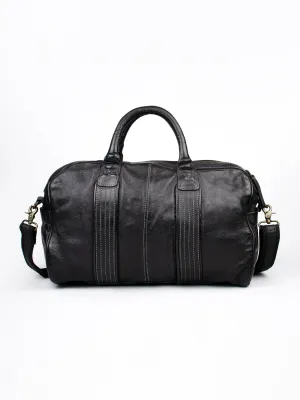 Joseph: Washed Travel Weekender Bag In Veg Tan Leather