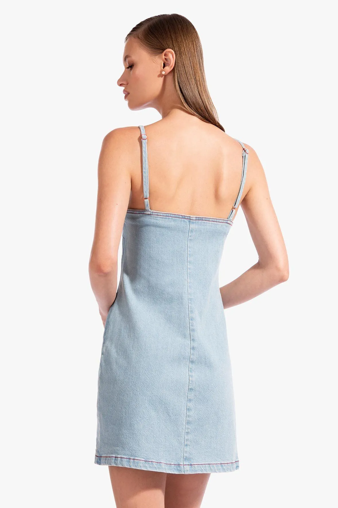 JOUR DRESS | LIGHT WASH DENIM