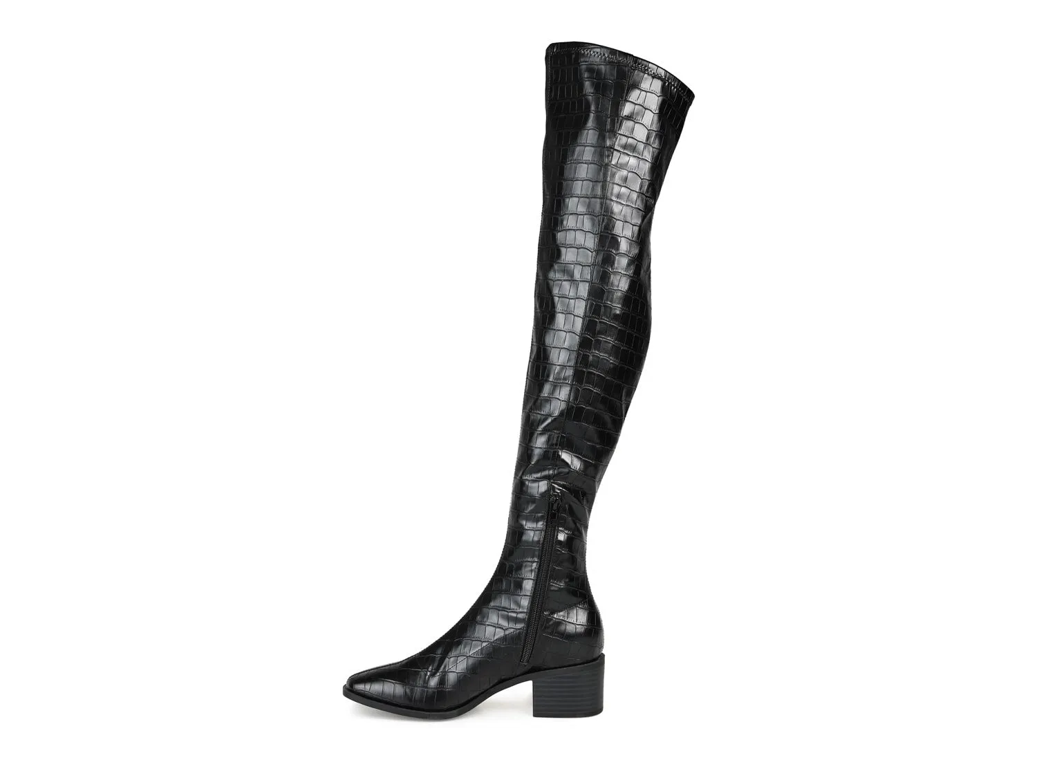 Journee Collection Mariana wide knee-length boots, black