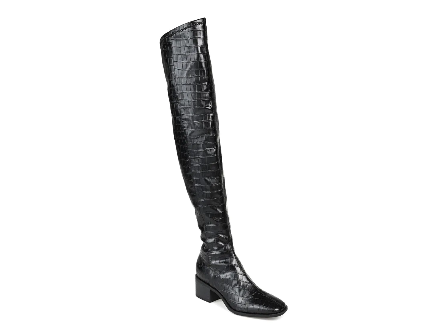 Journee Collection Mariana wide knee-length boots, black