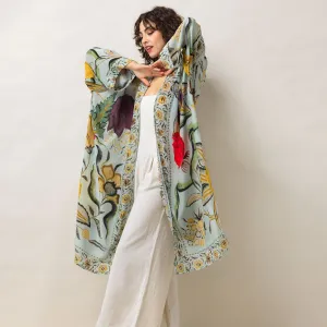 Joy Aqua Grande Kimono - One Hundred Stars