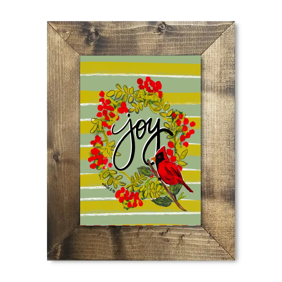 Joy Cardinal Framed Art