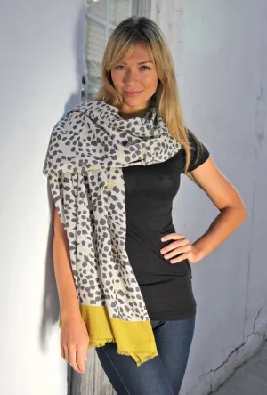 Joy Floral & Animal Print Cotton Scarf