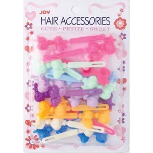 Joy Ribbon Barrettes Assorted Multicolor