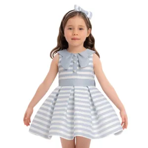 Joyful Striped Girls Formal Dress