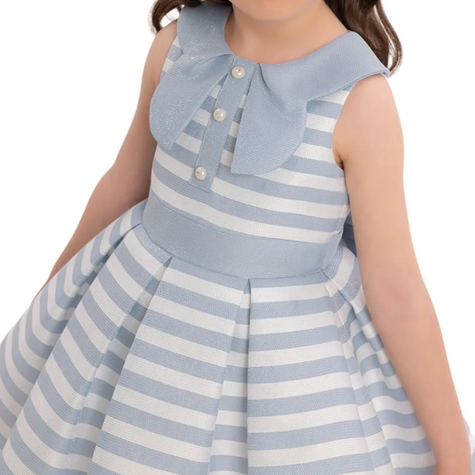 Joyful Striped Girls Formal Dress