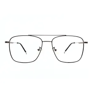 Jubleelens Metal Square5838 Square Black Silver Black Eyeglasses Elevate Your Look with Sophisticated Style