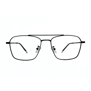 Jubleelens Metal Square5840 Square Matt Black - Black Eyeglasses Elevate Your Look with Sophisticated Style