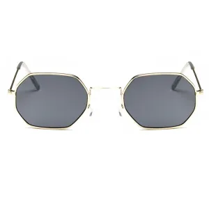 Jubleelens - Stylish Golden-Black Polygon UV400 Sunglass 2310