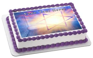 Judaism Church Traditional Symbols - Edible Cake Topper, Cupcake Toppers, Strips