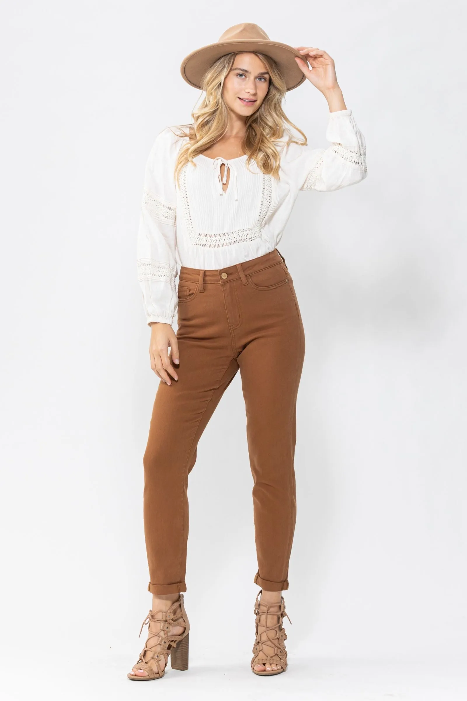 Judy Blue High Waist Brown Slim Denim 88105