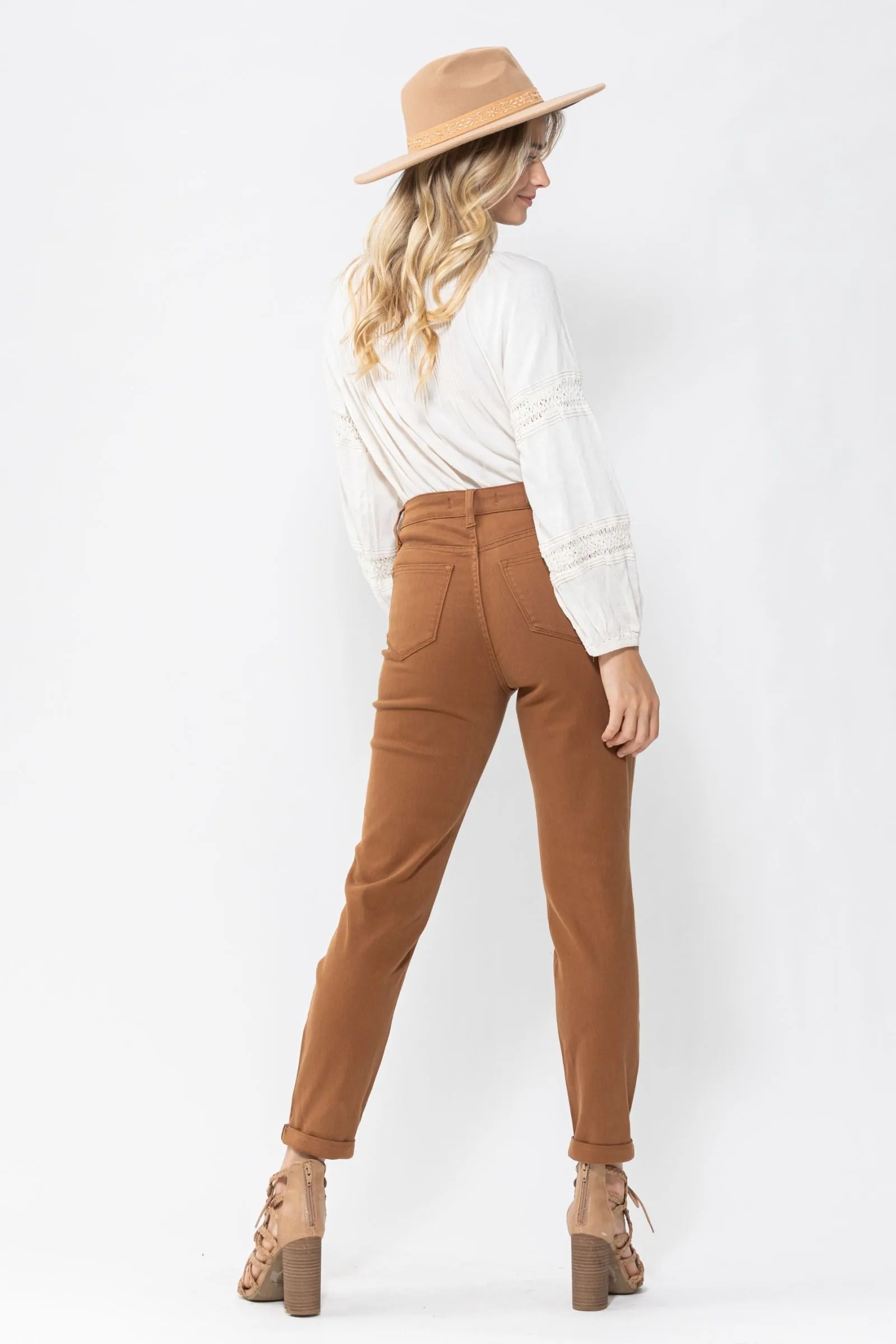 Judy Blue High Waist Brown Slim Denim 88105