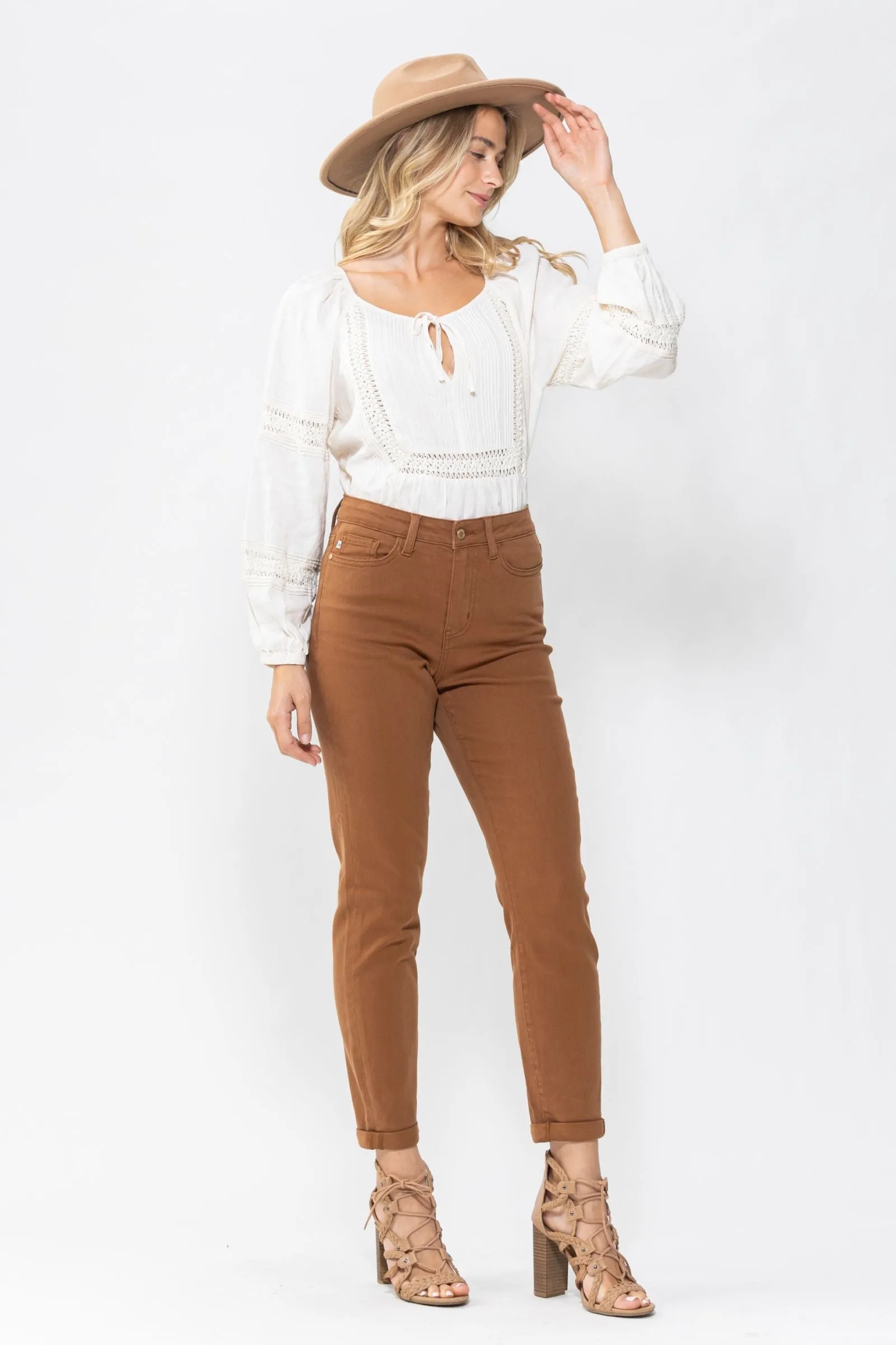 Judy Blue High Waist Brown Slim Denim 88105