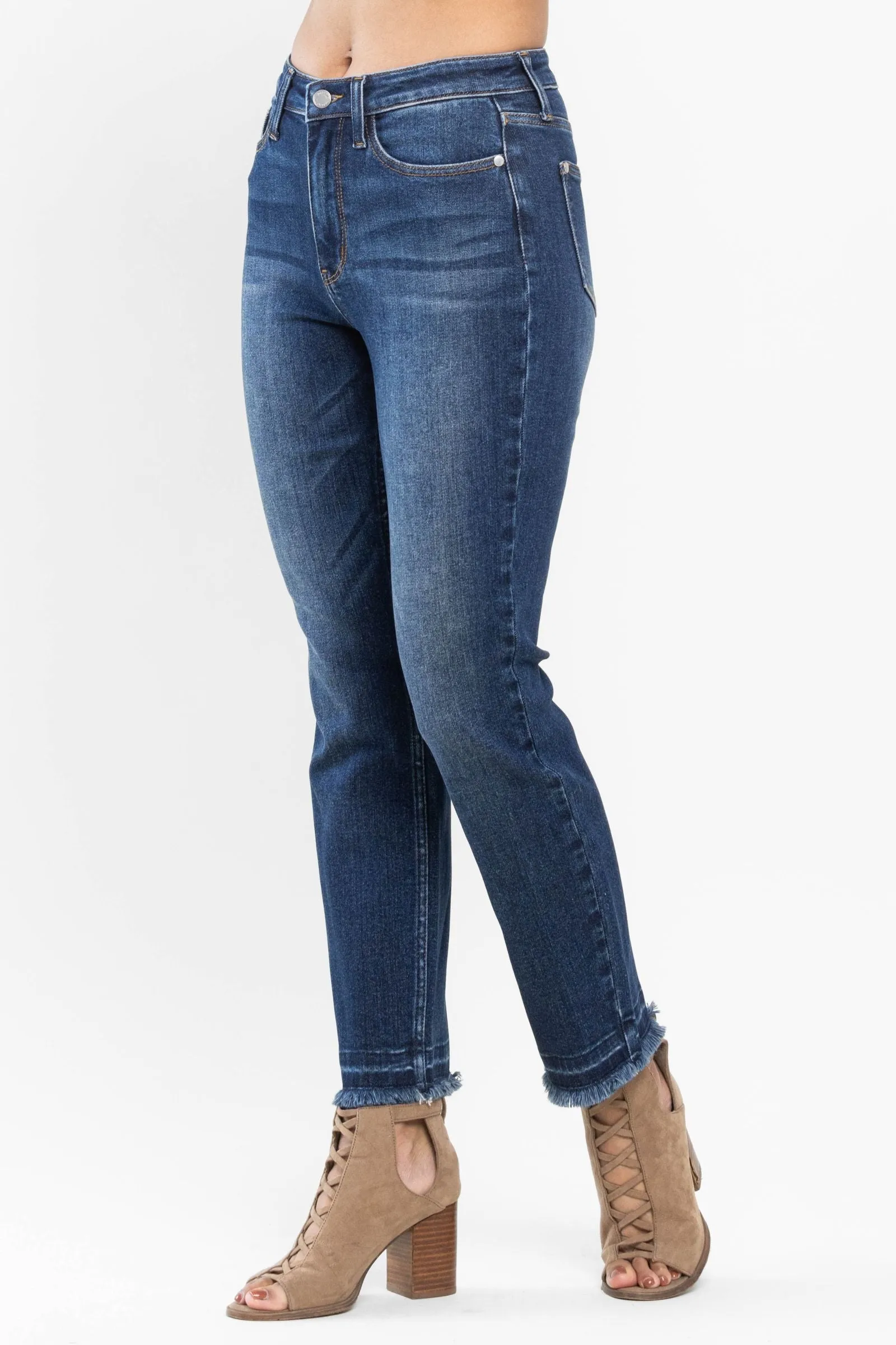 Judy Blue High Waist Release Hem Slim Fit Denim 88704