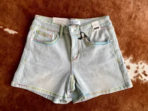 Judy Blue Rainbow Stitch Shorts