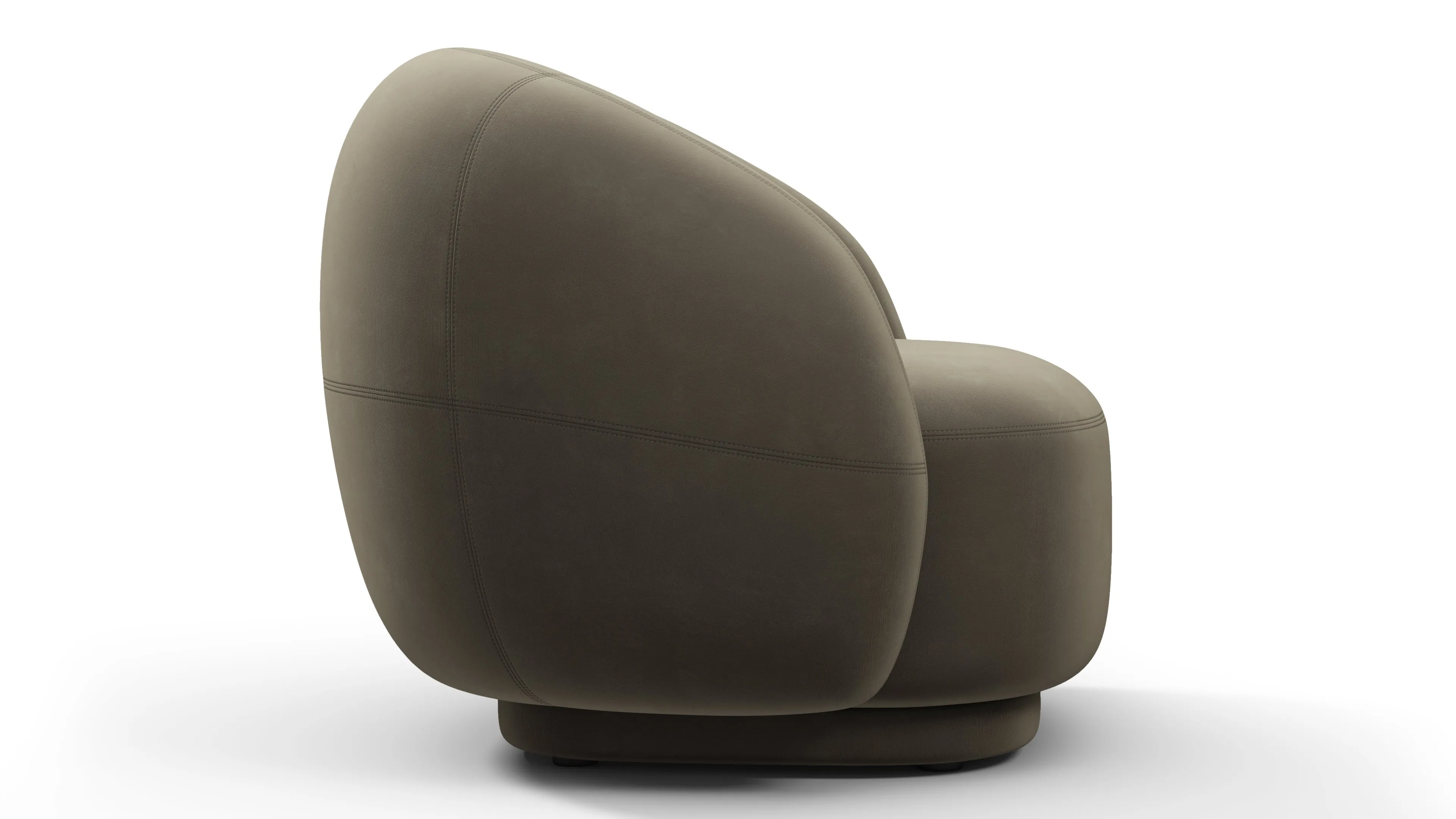 Julep - Julep Lounge Chair, Ash Brown Velvet