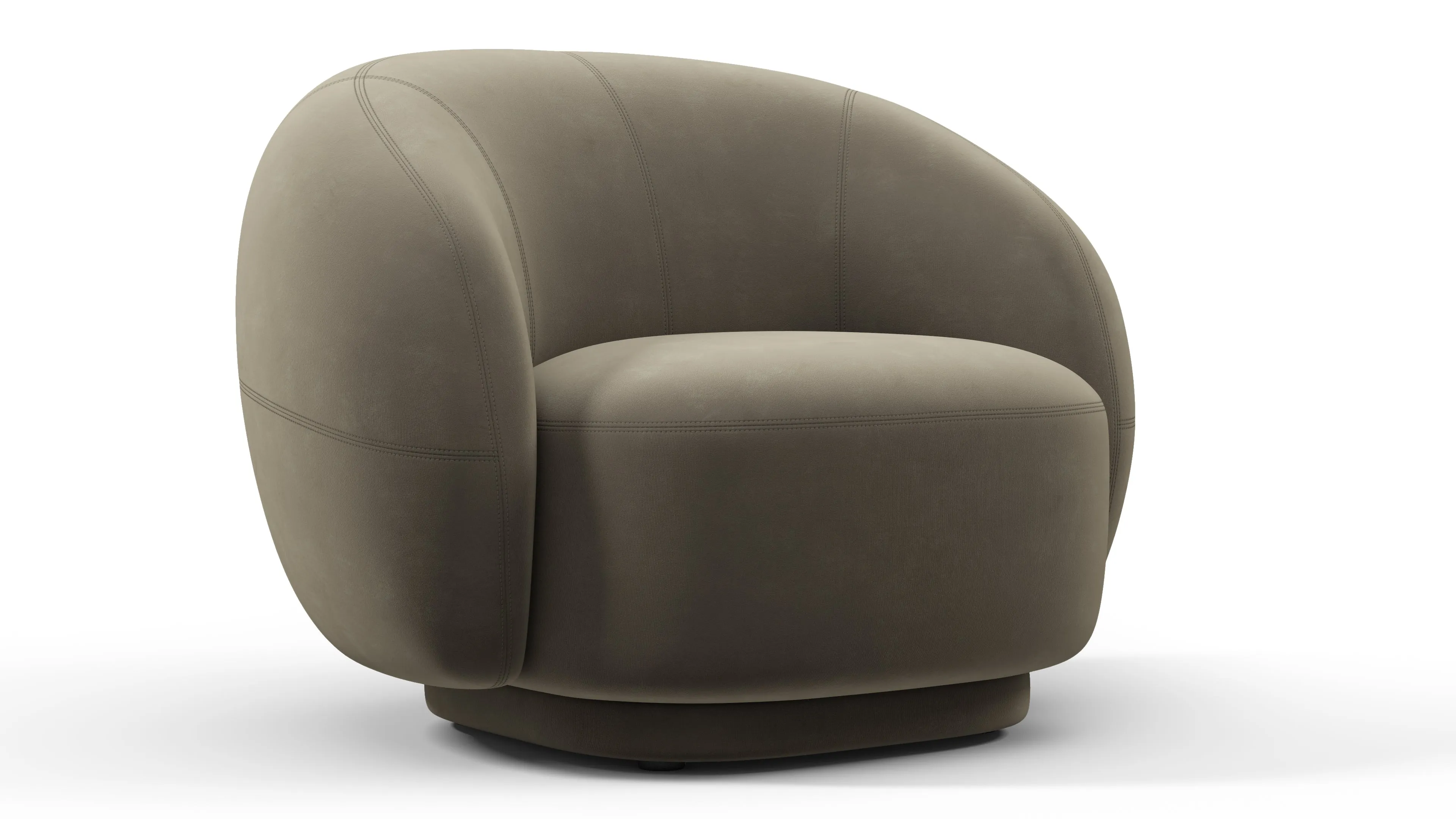 Julep - Julep Lounge Chair, Ash Brown Velvet