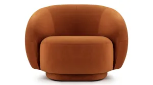 Julep - Julep Lounge Chair, Burnt Orange Velvet