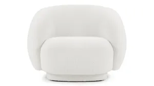 Julep - Julep Lounge Chair, White Boucle