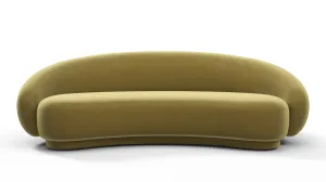 Julep - Julep Sofa, Olive Gold Velvet