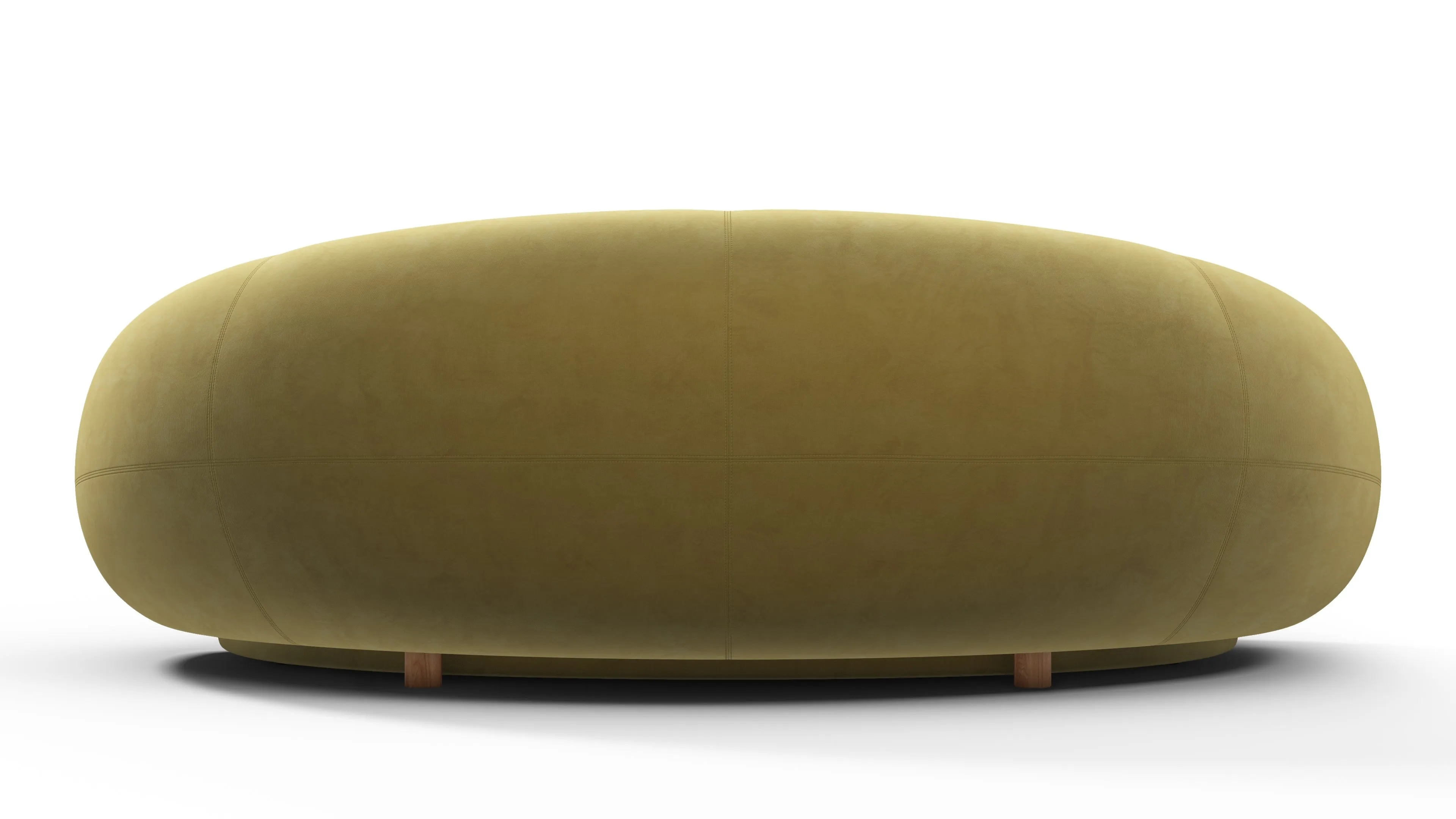 Julep - Julep Sofa, Olive Gold Velvet