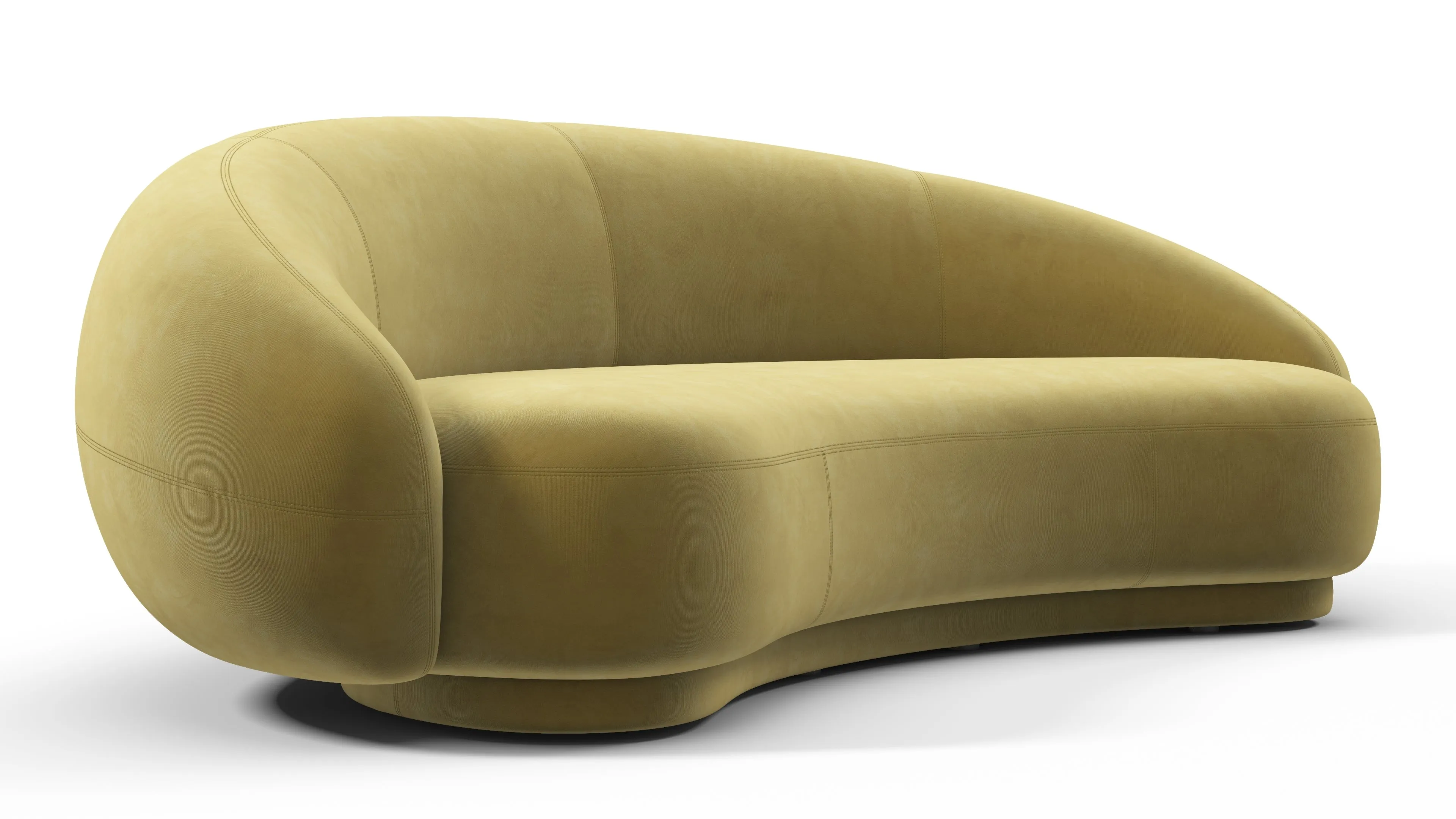 Julep - Julep Sofa, Olive Gold Velvet