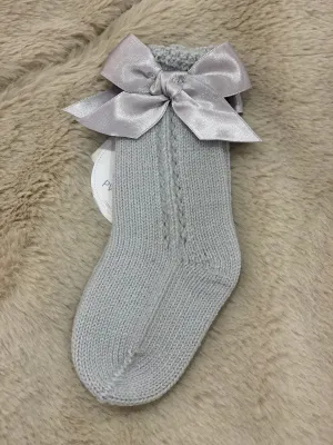 Juliana Knit Pearl Gray Socks