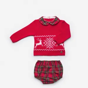 Juliana - Two Piece Rain Deer Set - Red