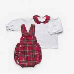 Juliana - Two Piece Tartan Set - Red