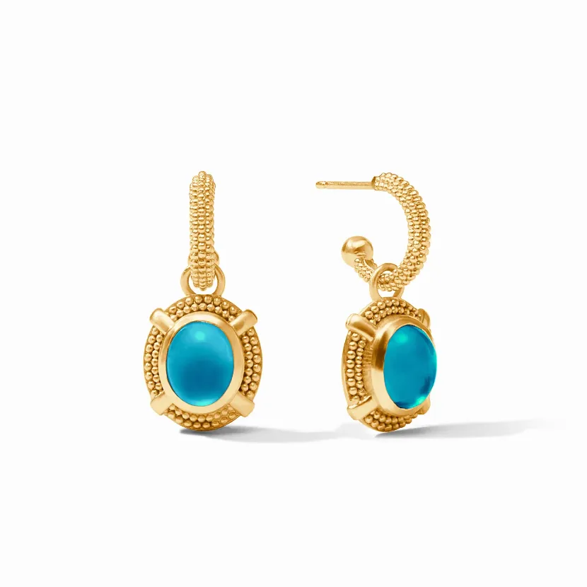 Julie Vos Cabochon Hoop & Charm Earring