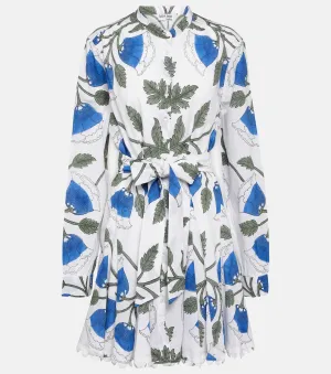 Juliet Dunn Floral Cotton Shirt Dress, Multicolor