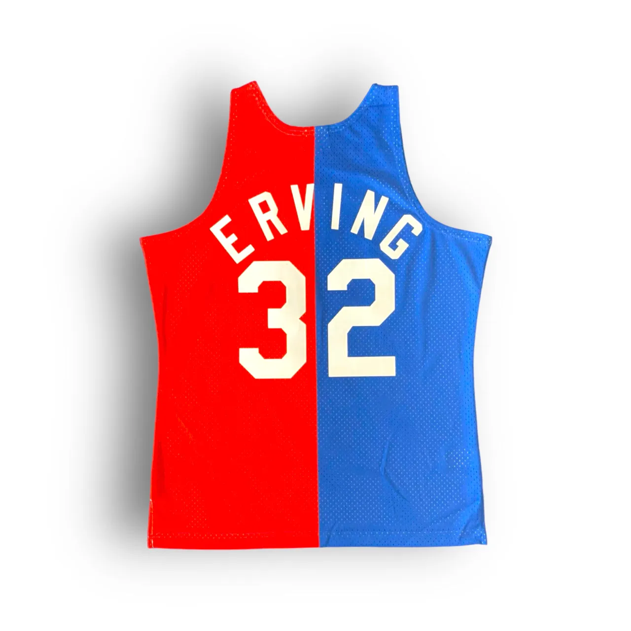 Julius Erving 1973-1974 New York Knicks Two Tone Edition Mitchell & Ness Swingman Jersey - Red/Blue