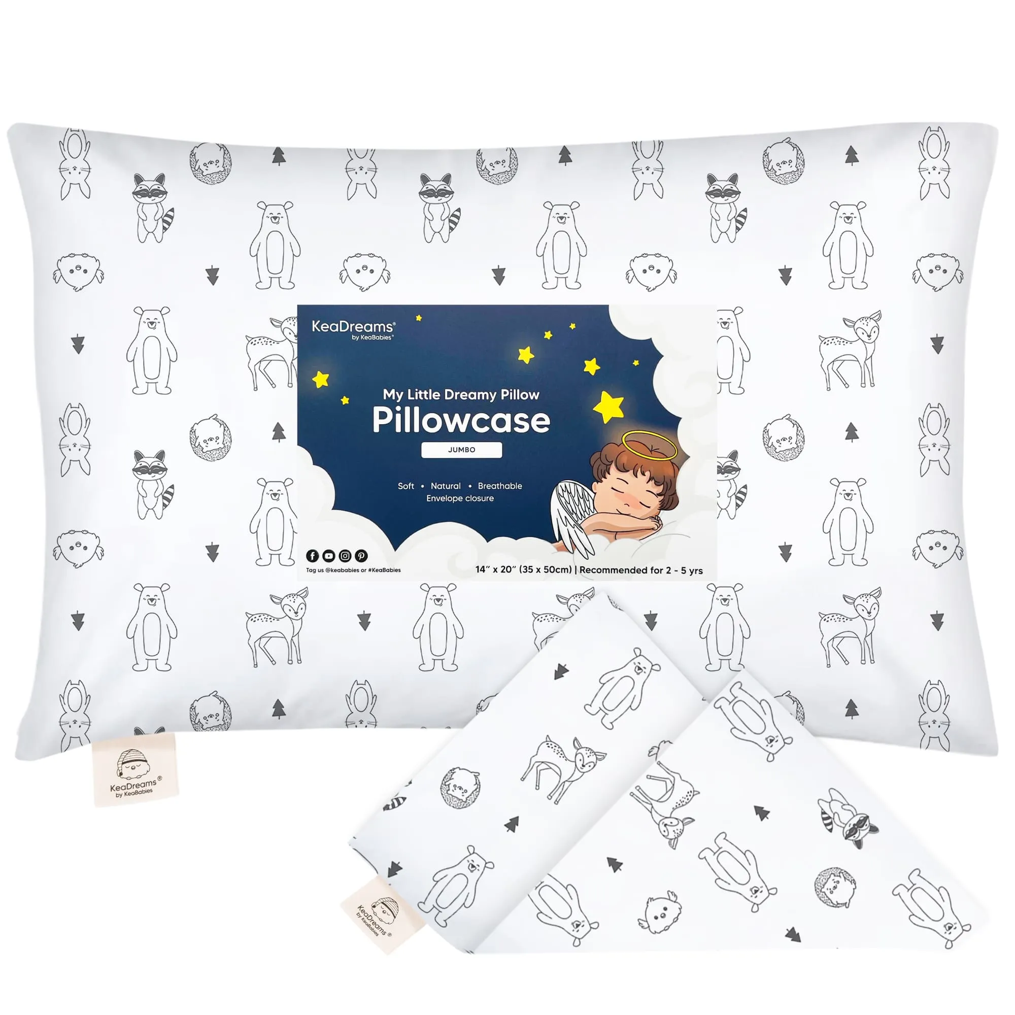 Jumbo Toddler Pillowcase 14X20"