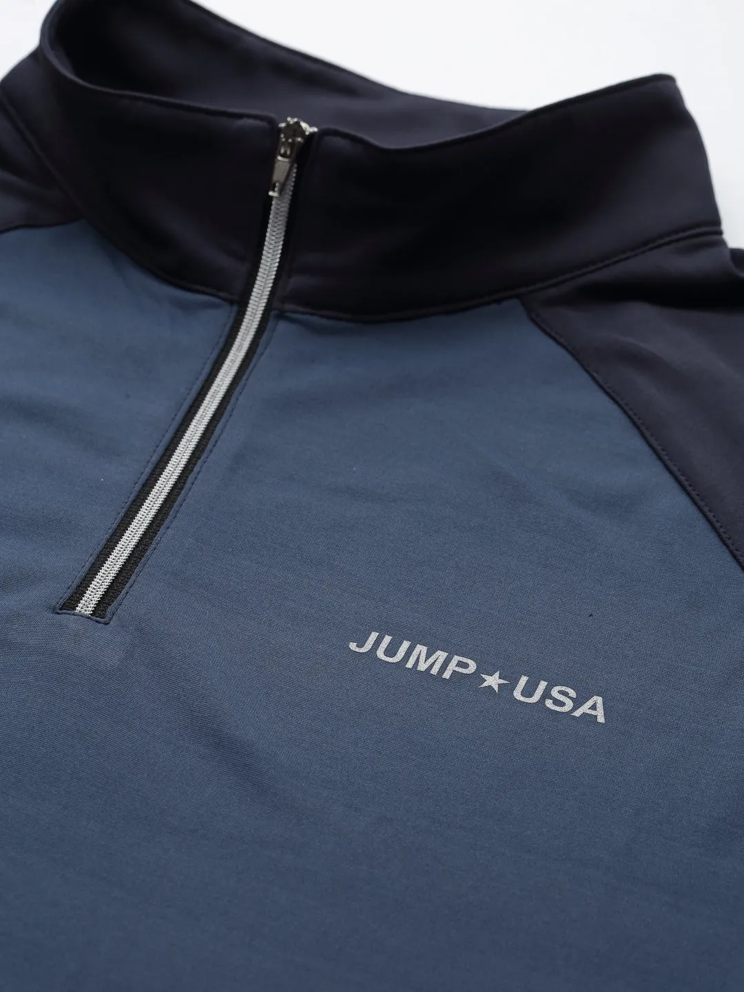 JUMP USA Outdoor Men Ensign Blue & EC Blue Rapid-Dry Solid T-Shirts