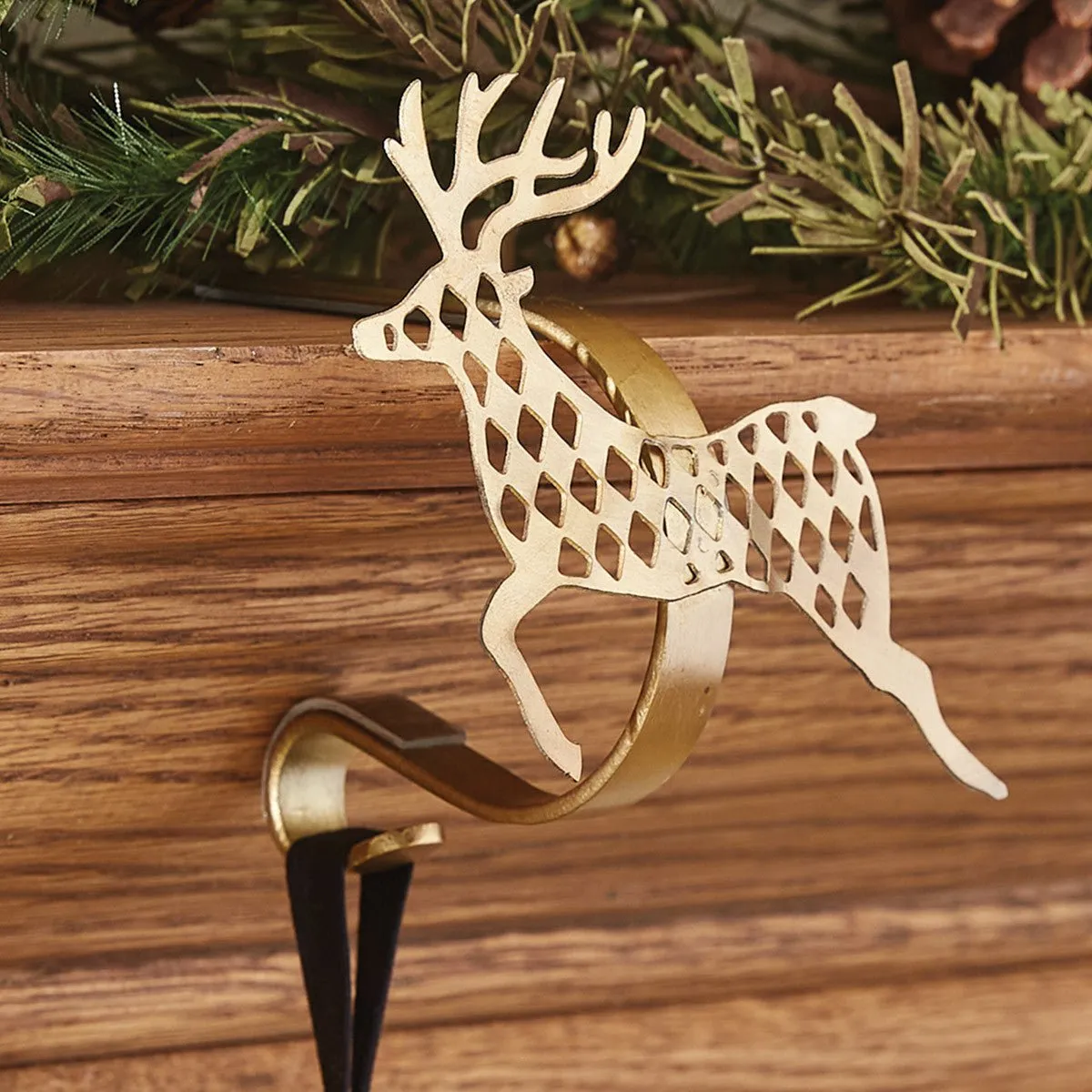 Jumping Deer Stocking Hanger