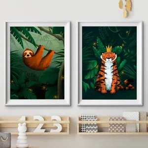 Jungle Animals Nursery Prints Set Of 2