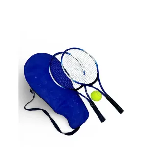 Junior's Blue Lightening Tennis Racket Set with a Ball and Protective Case