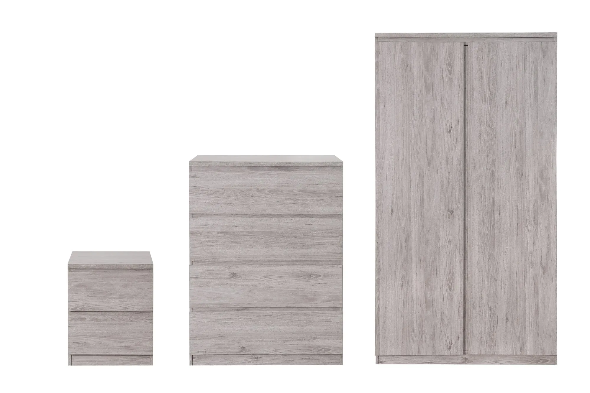 Jupiter 4 Drawer Chest - Grey Oak