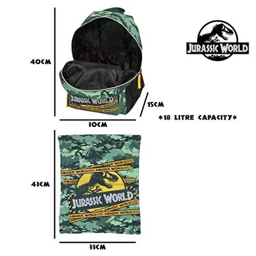 Jurassic World Logo Backpack Bundle