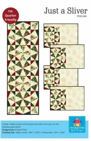 Just A Sliver - by Poorhouse Quilt Designs - Tablerunner & Placemats