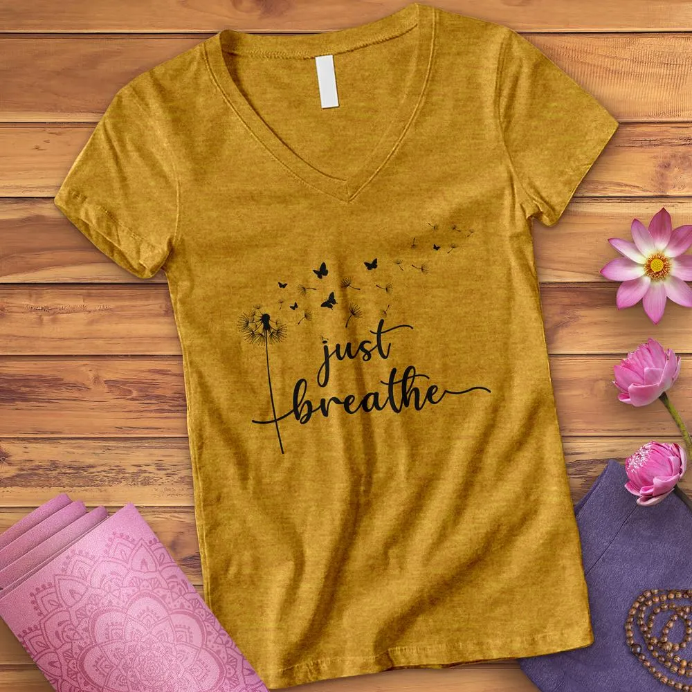 Just Breathe Dandelion V-Neck